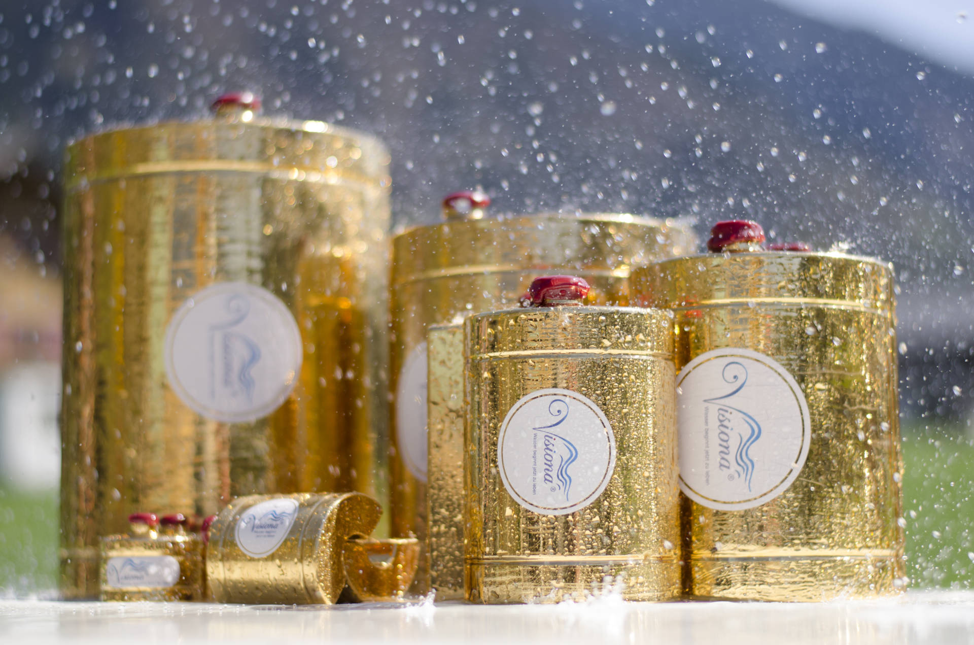 Visiona Wasser Keramik Goldhalbschalen Alle V-Produkte
